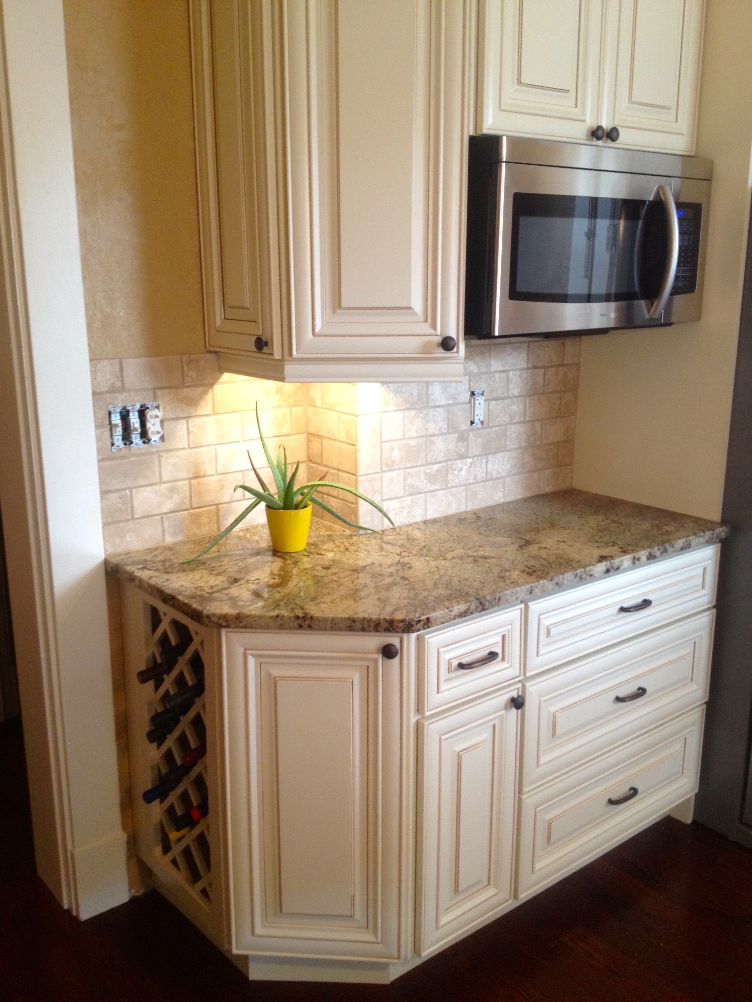 Vintage Cabinet with Golden Crystal